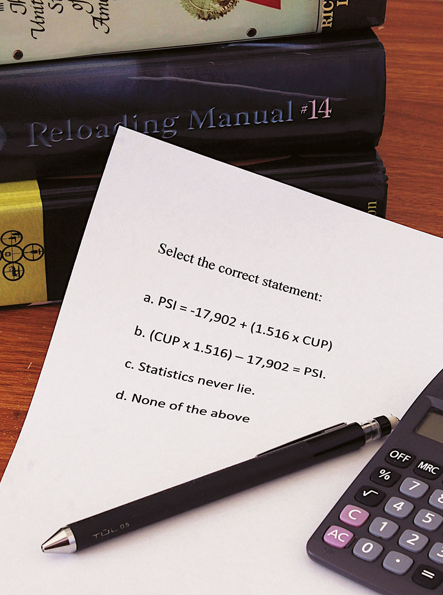 A CUP-to-psi formula? Unfortunately, it only works with about one-third of rifle cartridges and not at all for pistol or shotgun ammunition.